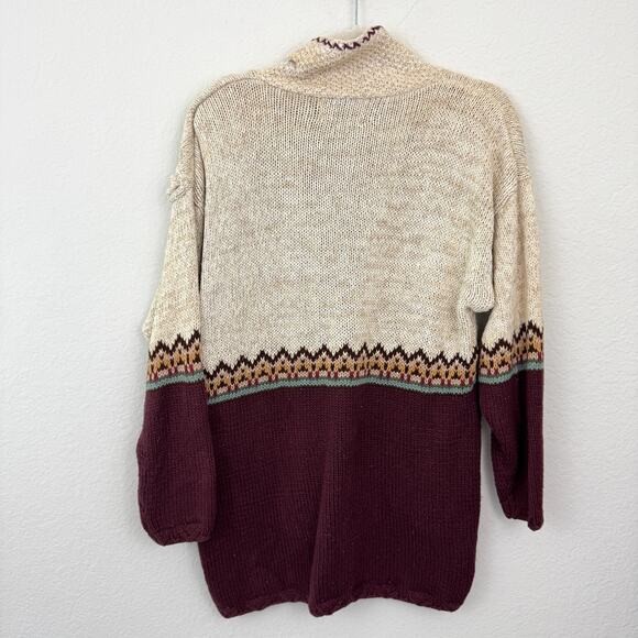 Heirloom Collectibles Womens Vintage 90s Knit Cardigan Sweater Sz M Floral Ramie - Picture 3 of 9